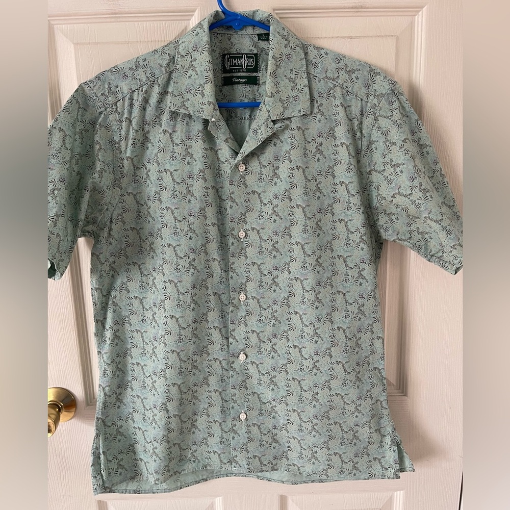 Vintage Gitman Bros Hawaiian Floral Men’s S USA Made